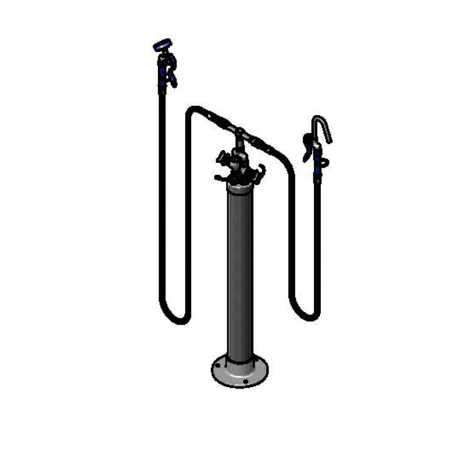 T&S Brass B-0193 Kettle Kaddy - Angled Spray & Vacuum Breaker