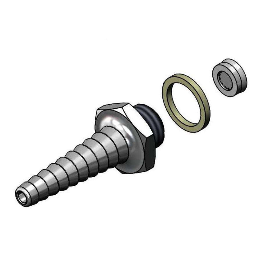 T&S Brass B-0198-FD05 Serrated Hose End - 0.5 GPM