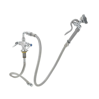 T&S Brass B-0200-44H-VB Mixing Faucet - 44" Flex Hose & Vacuum Breaker