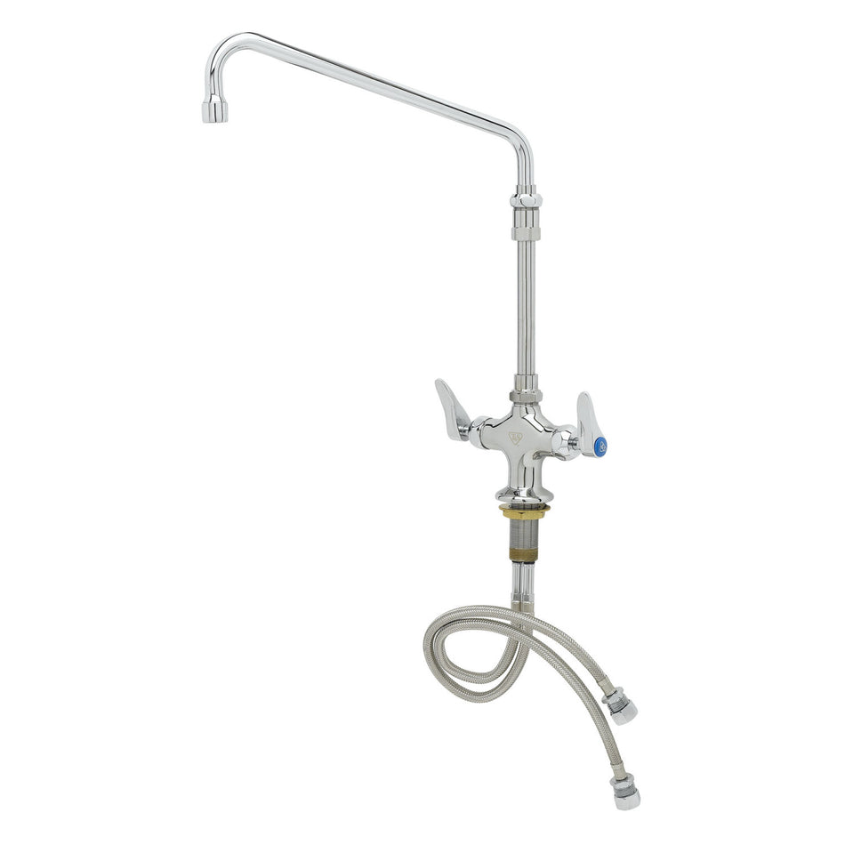 T&S B-0201-02 Deck Mount Mixing Faucet w/ 12" Swing Nozzle