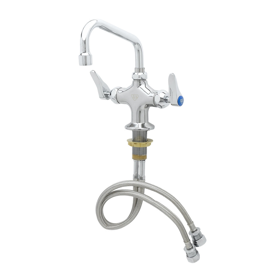 T&S B-0202-CR Deck Mount Pantry Faucet w/ 6" Swing Nozzle