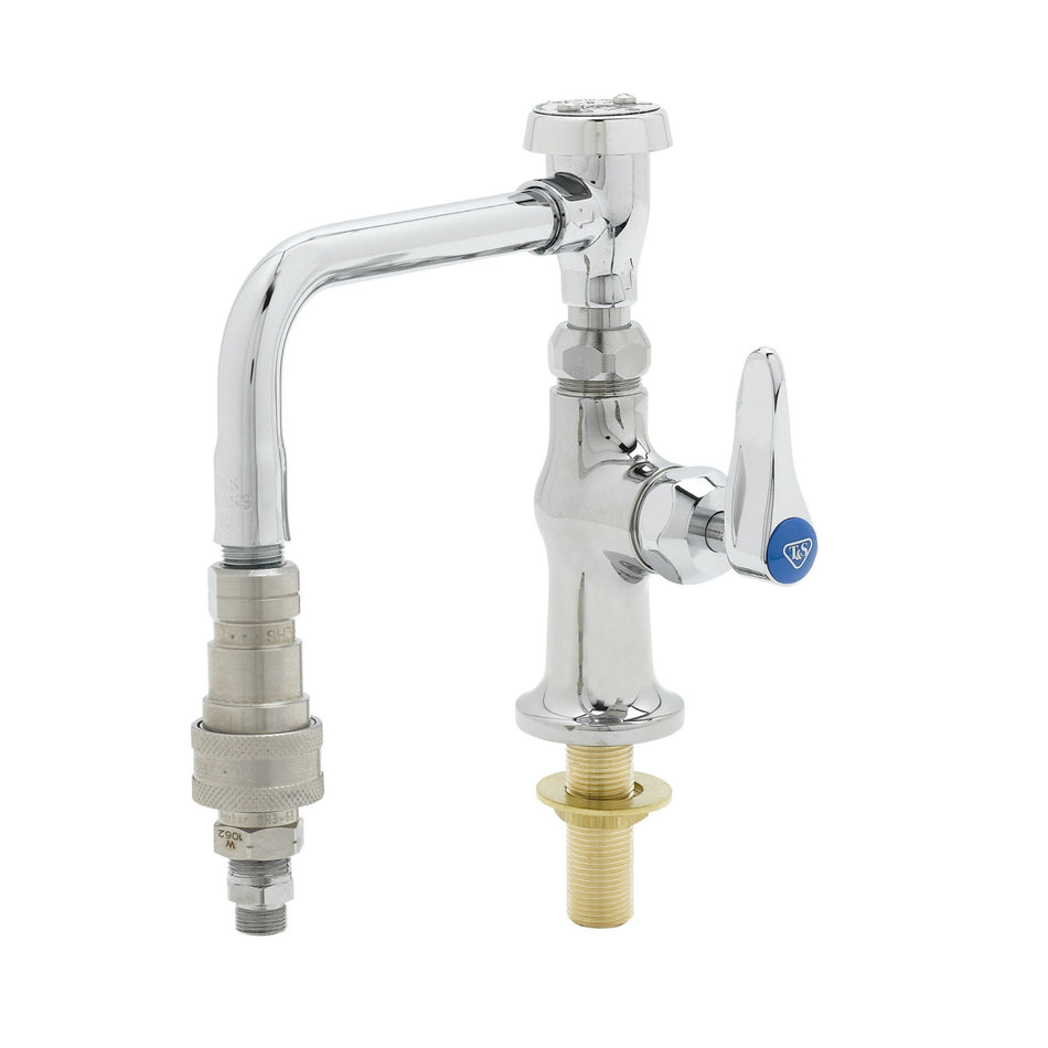 Faucet, Single Temp, Deck Mount, Cerama, Lever Handle, VB Swivel Nozzle w/ QD & Adapter Amtekco
