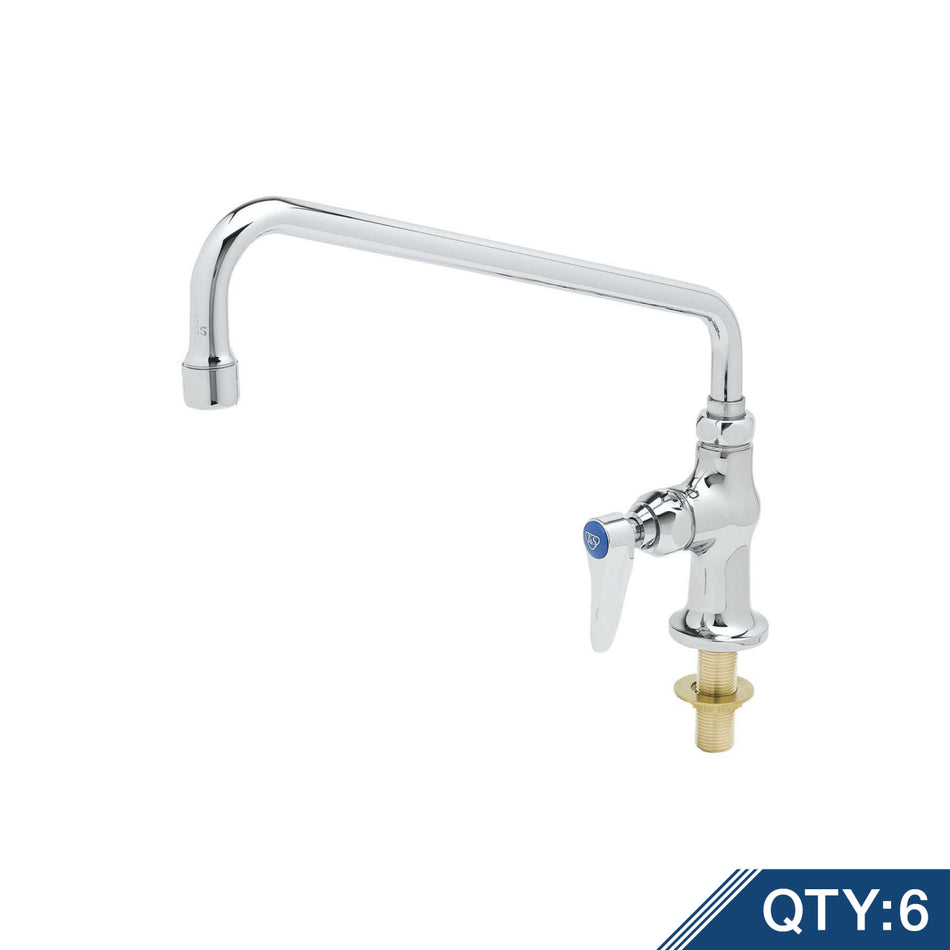 Single Pantry Faucet, Single Hole Base, Deck Mount, 12" Swing Nozzle (062X) (Qty. 6)