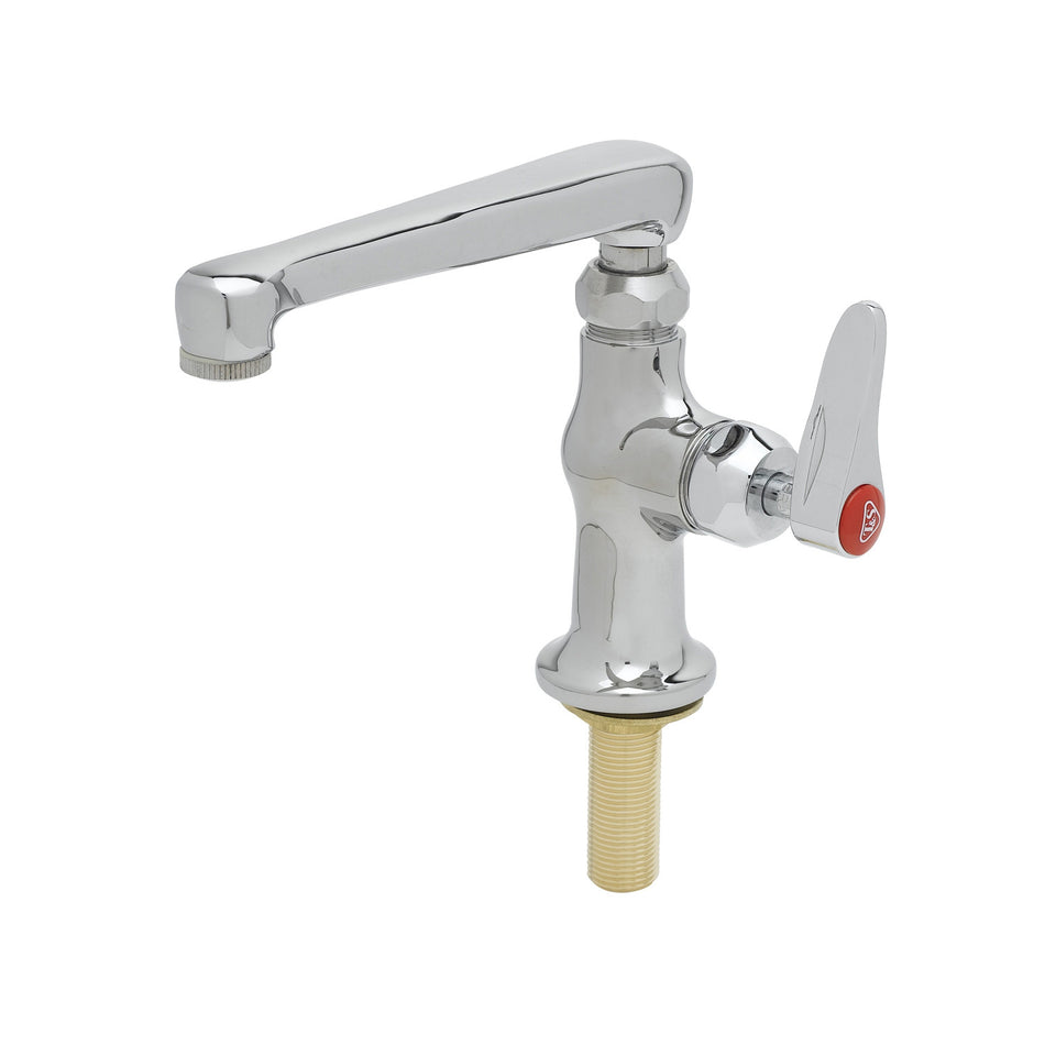 Single Temp Deck Mount Faucet, Cerama Cartridge, Red Index, 6" Cast Spout, 2.2 GPM Aerator