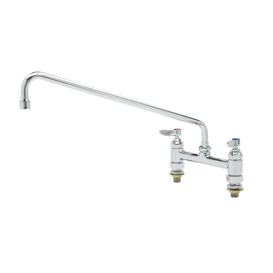 T&S B-0220-CC Deck Mount Mixing Faucet w/ 18" Swing Nozzle