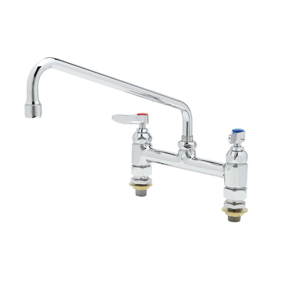 T&S B-0221-CC Deck Mount Mixing Faucet w/ 12" Swing Nozzle