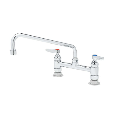 T&S Brass B-0221 Deck Mount Mixing Faucet - 12" Swivel Nozzle