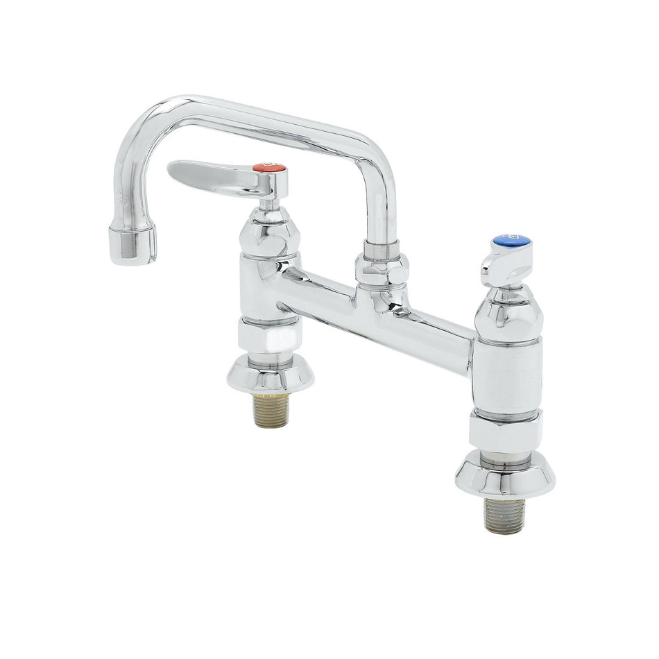 Double Pantry Faucet, Deck Mount, 8" Centers, 6" Swing Nozzle (059X), EE Inlets