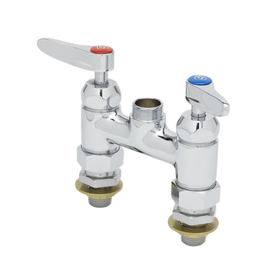 T&S Brass B-0225-LN-CC-CR Pantry Base Faucet - 4" Deck Mount & 00CC Inlets