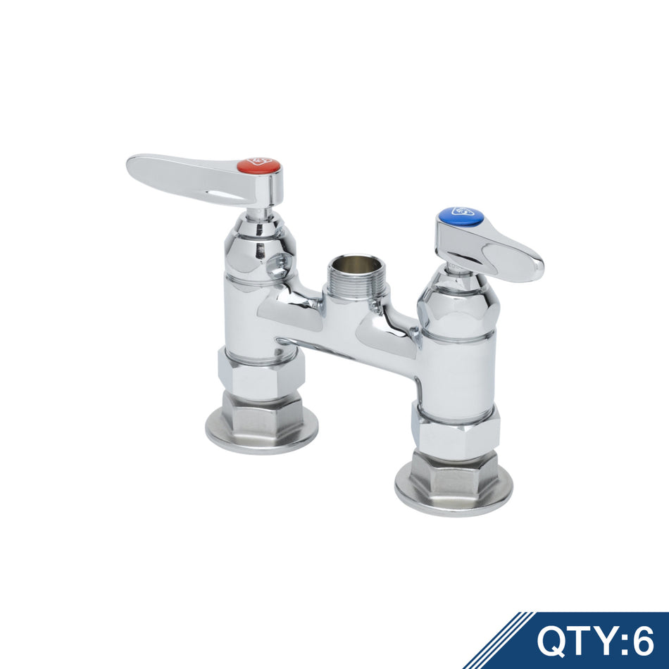 Double Pantry Swivel Base Faucet, Deck Mount, 4" Centers, Less Nozzle (Qty. 6)