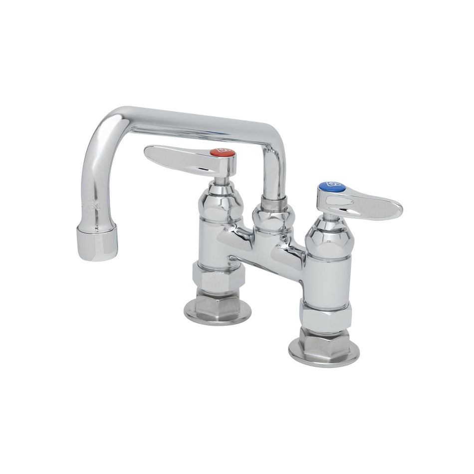 T&S B-0226 Deck Mount Faucet - 10" Swing Spout, 4" Centers