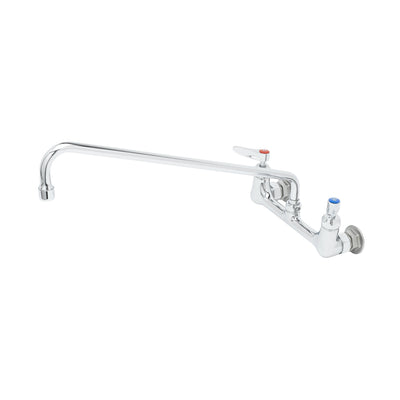 T&S Brass B-0230-CR Splash Mount Mixing Faucet - 18" Swivel Nozzle