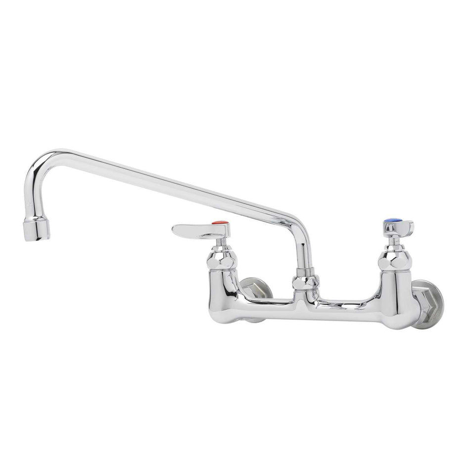 Mixing Faucet, 8" Wall Mount, Eternas, 12" Swing Nozzle, 2.2 gpm Outlet, B-CV Check Valves