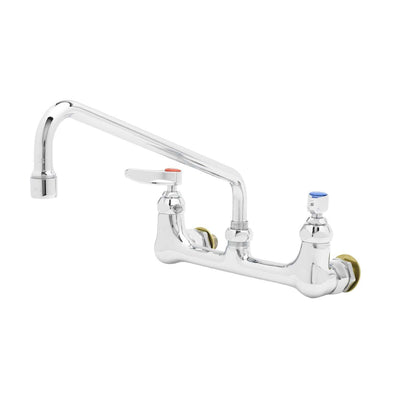 T&S Brass B-0231-CC Double Pantry Faucet - 8" Wall Mount & CC Inlets