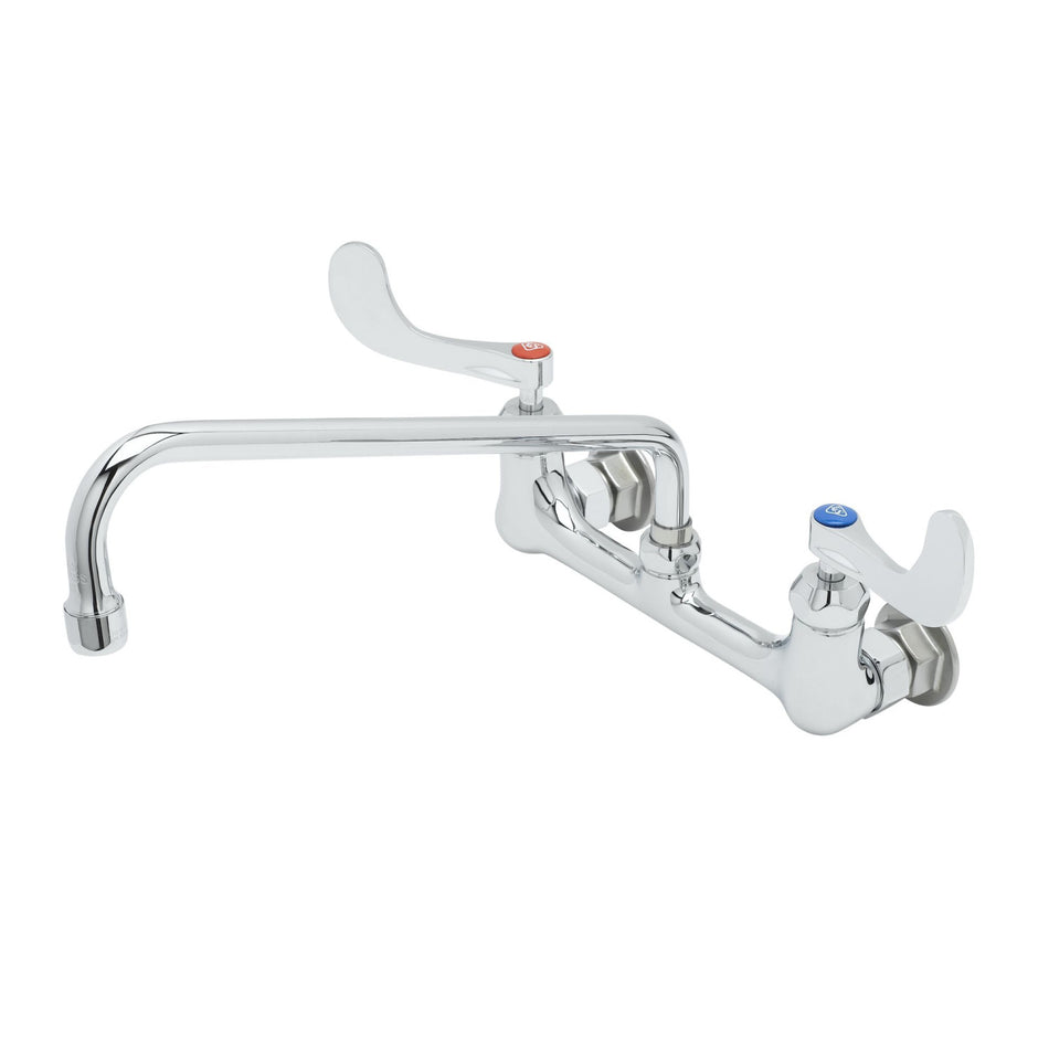 8" Wall Mount Faucet, Cerama Cartridges, 12" Swing Nozzle, 2.2 GPM Laminar Flow Device