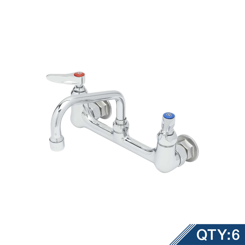 Double Pantry Faucet, Wall Mount, 8" Centers, 6" Swing Nozzle (059X) (Qty. 6)