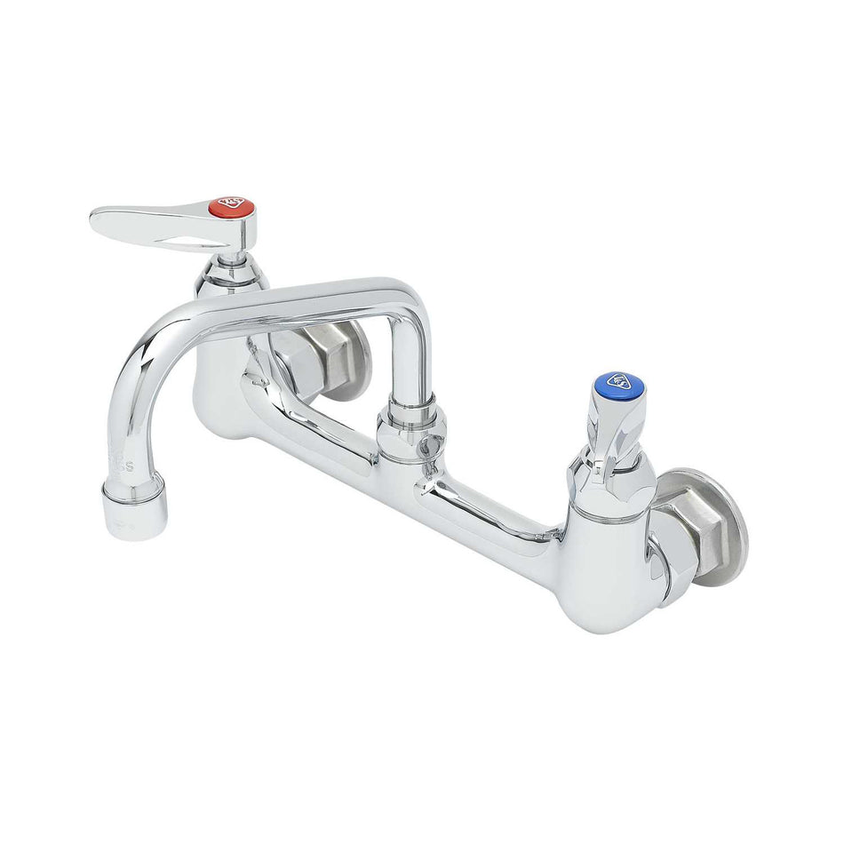 T&S B-0232 Splash Mount Faucet - 6" Swing Spout, 8" Centers