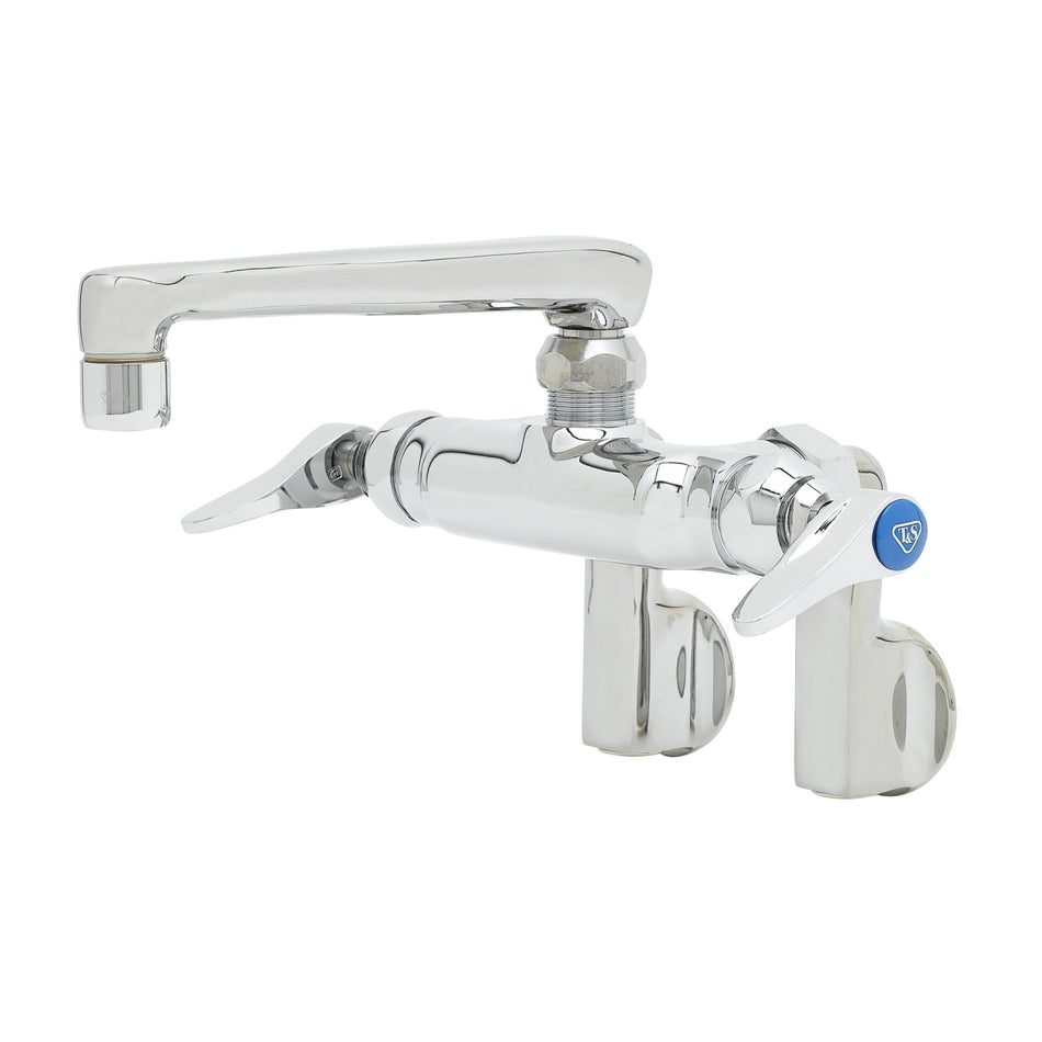 Double Pantry Faucet, Wall Mount, Adjustable Centers, 6" Cast Spout, 2.2 GPM Aerator