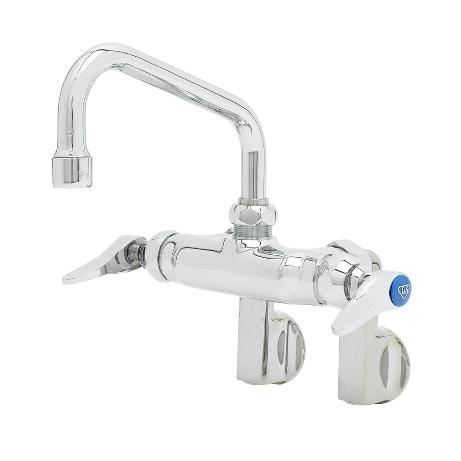 T&S B-0237 Splash Mount Faucet - 6" Swing Spout, Adjustable Centers