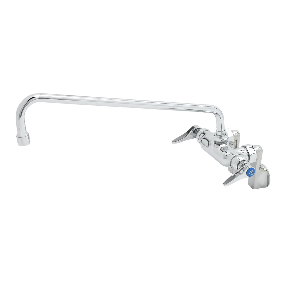 Double Pantry Faucet, Wall Mount, Adjustable Centers, 16" Swing Nozzle, Lever Handles