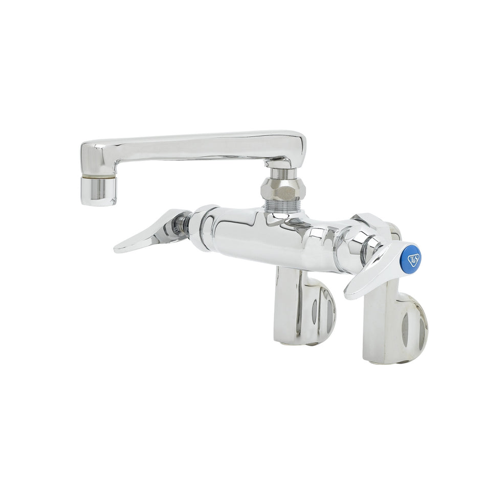 Double Pantry Faucet, Wall Mount, Adjustable Centers, Integral Stops, 6" Cast Spout