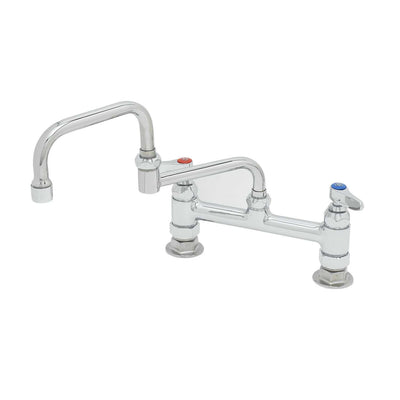 T&S Brass B-0247 Double Pantry Faucet - 12" Double-Joint Nozzle
