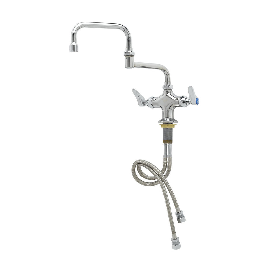 T&S B-0252 Deck Mount Pantry Faucet w/ 12" Double Jointed Swing Nozzle