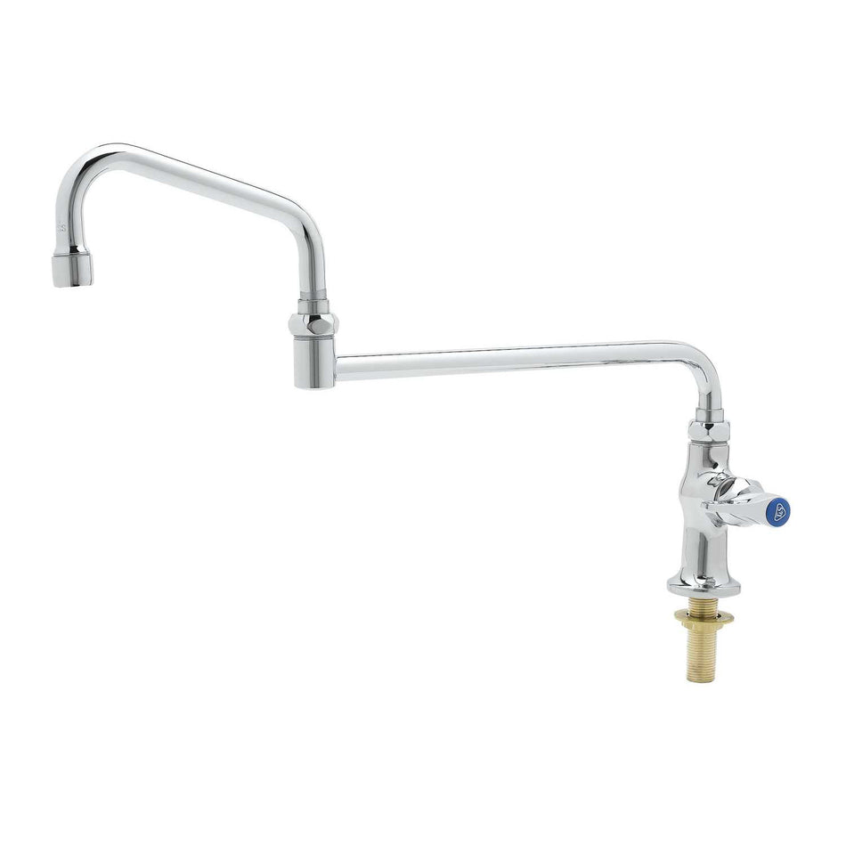 Single Pantry Faucet, Single Hole, Deck Mount, Cerama, 18" Double-Joint Swing Nozzle
