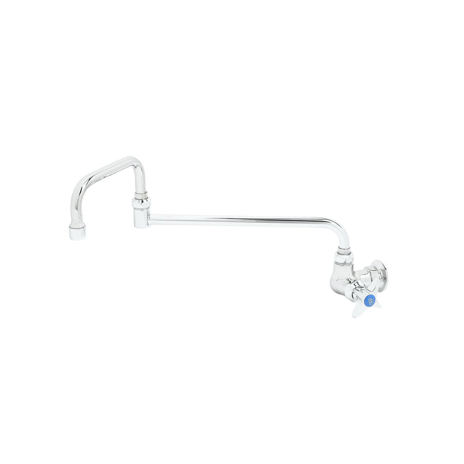Single Pantry Faucet, Single Hole Base, Wall Mount, 18" Double Joint Swing Nozzle