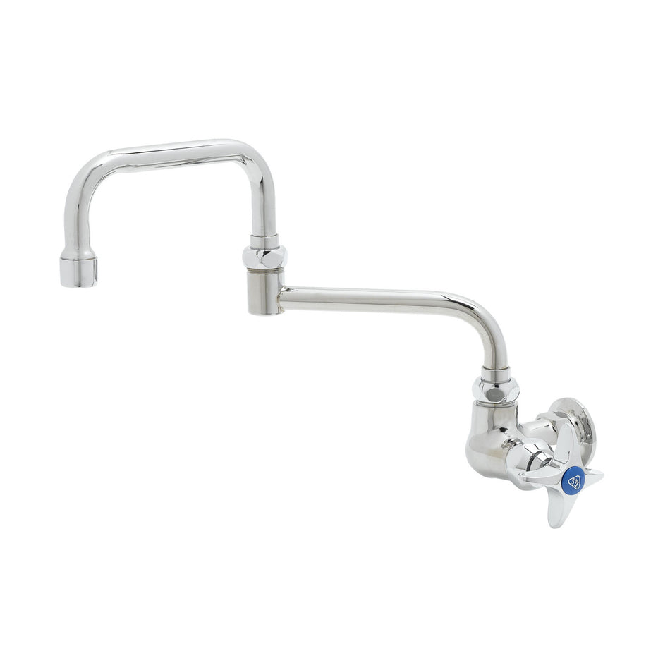 T&S B-0262 Single Sink Faucet w/ Double Joint Swing Nozzle, 12", Wall