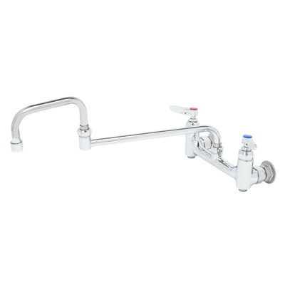 T&S Brass B-0265-BST Splash Mount Faucet - 18" Double-Joint & Stops