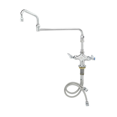 T&S Brass B-0268-01 Mixing Faucet - Single Hole & 18" Double-Joint