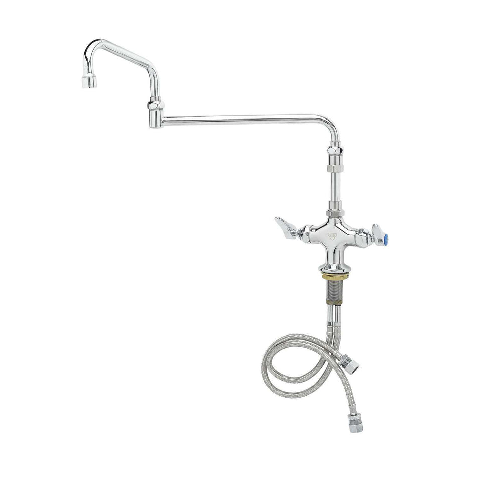 T&S B-0268-01 Mixing Faucet w/ 1 Hole Base, 18" Double Joint Swing Nozzle