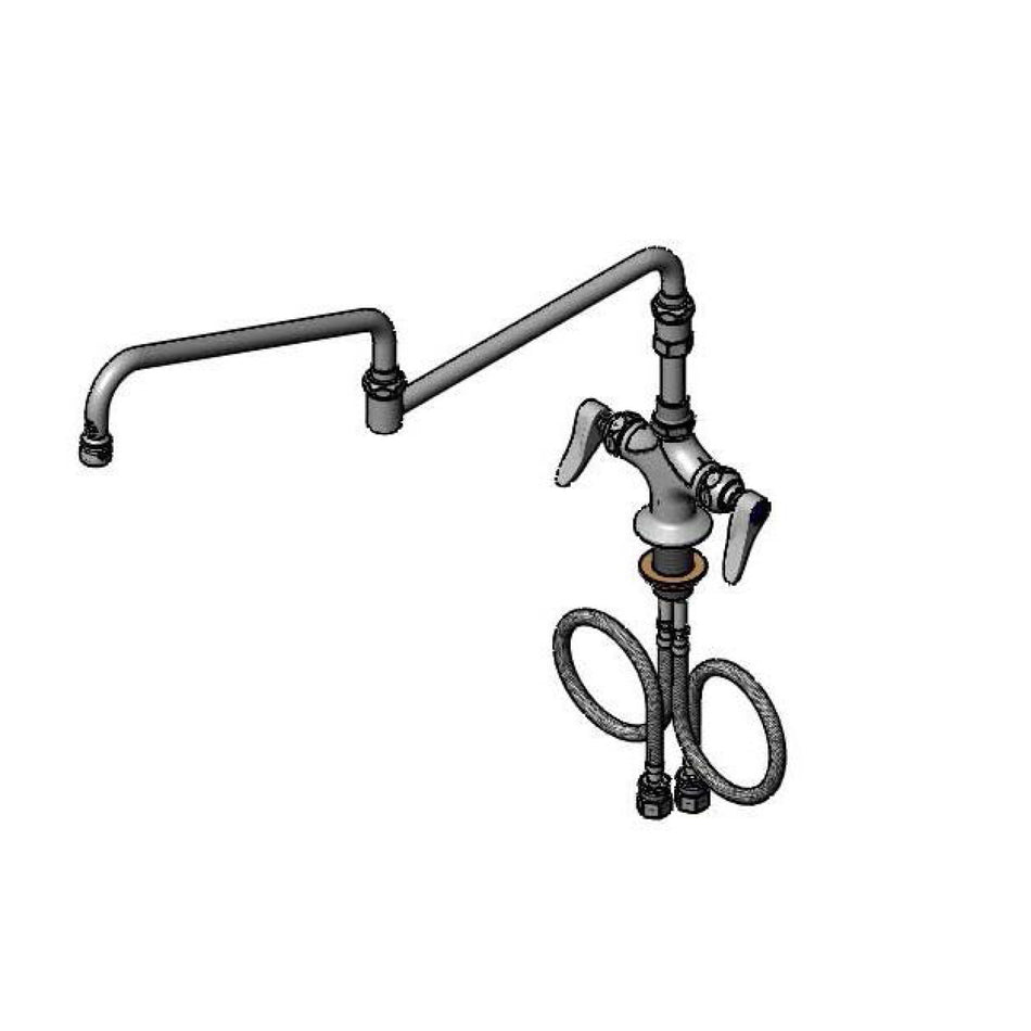 T&S B-0268-03 Deck Mount Pantry Faucet w/ 24" Double Jointed Swing Nozzle