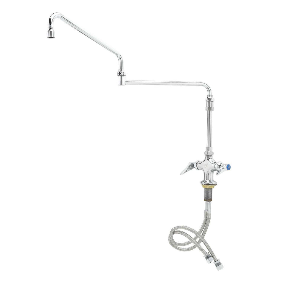 T&S B-0268-04 Mixing Faucet w/ 1 Hole Base, 24" Double Joint Swing Nozzle