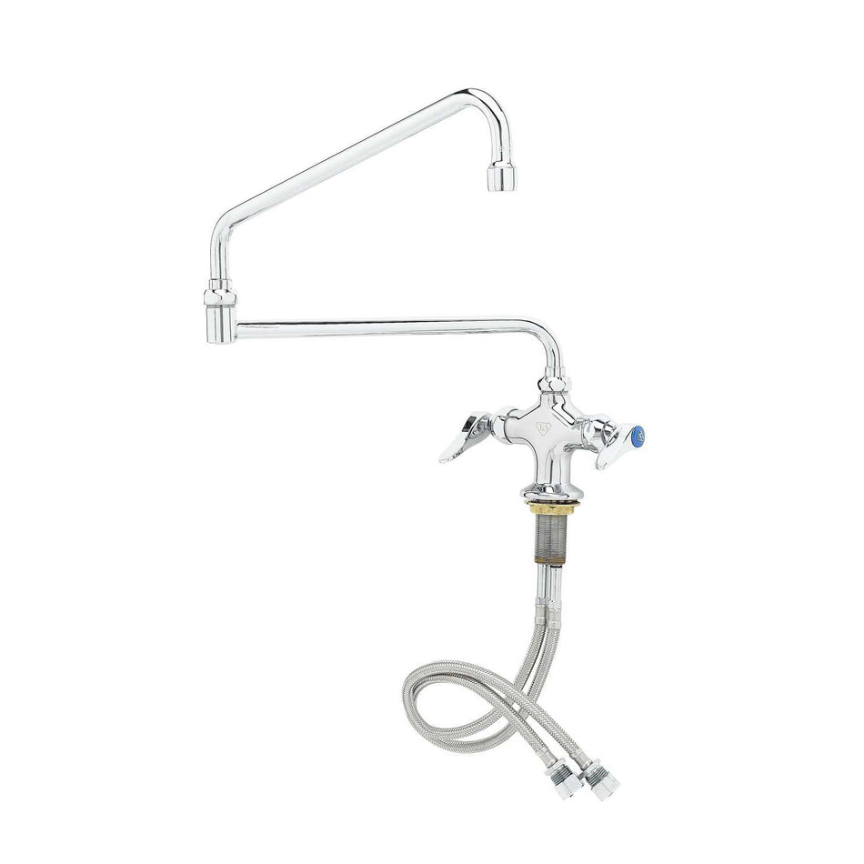 T&S B-0268 Mixing Faucet w/ 1 Hole Base, 24" Double Joint Swing Nozzle