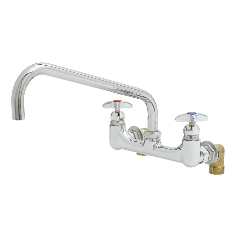 Big-Flo Mixing Faucet, 8" Wall Mount, 14" Swing Nozzle, 00LL Inlet Elbows