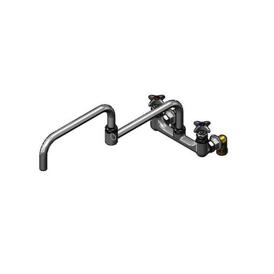 T&S B-0292 Splash Mount Pot Filler Sink Faucet w/ 24" Double Jointed Swing Nozzle