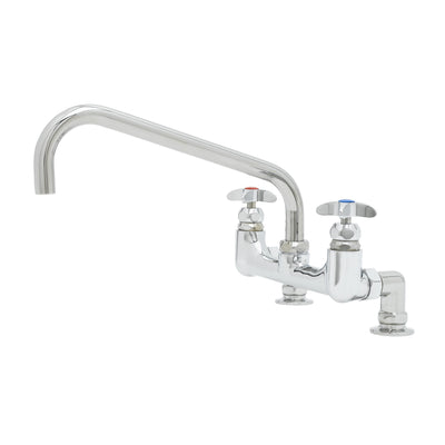 T&S Brass B-0293-01 Big-Flo Mixing Faucet - 8" Deck Mount & 12" Nozzle