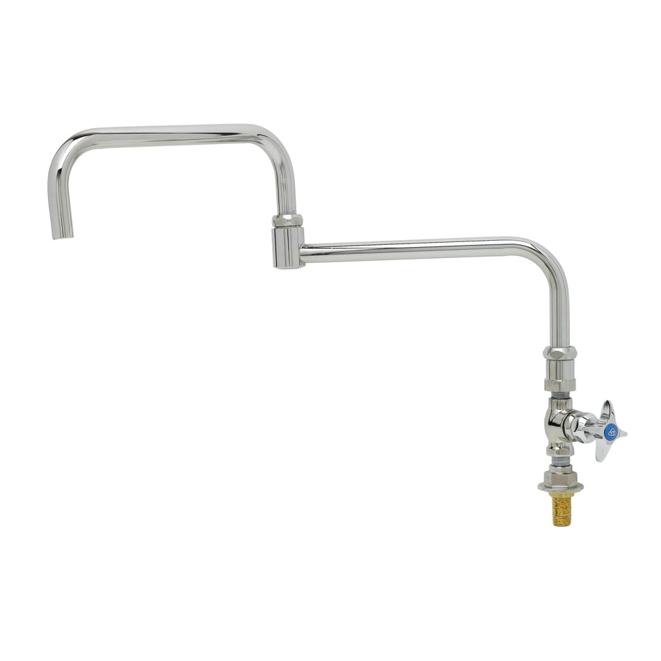 T&S B-0298 Deck Mount Pot Filler Sink Faucet w/ 24" Double Jointed Swing Nozzle