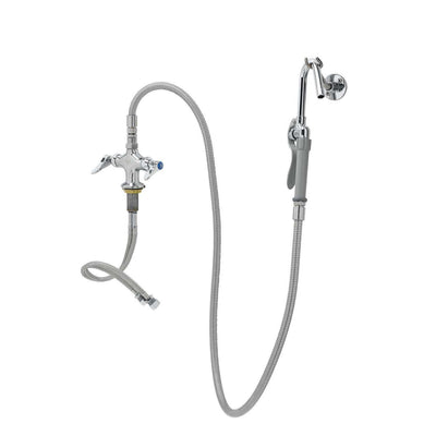 T&S Brass B-0300-102A Double Pantry Faucet - 053A Hose & Hook Nozzle