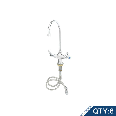 T&S Brass B-0300-M Double Pantry Master Pack (6) - Rigid Gooseneck
