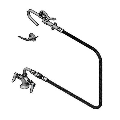 T&S Brass B-0300-PF-CR Double Pantry Faucet - Cerama & Vacuum Breaker