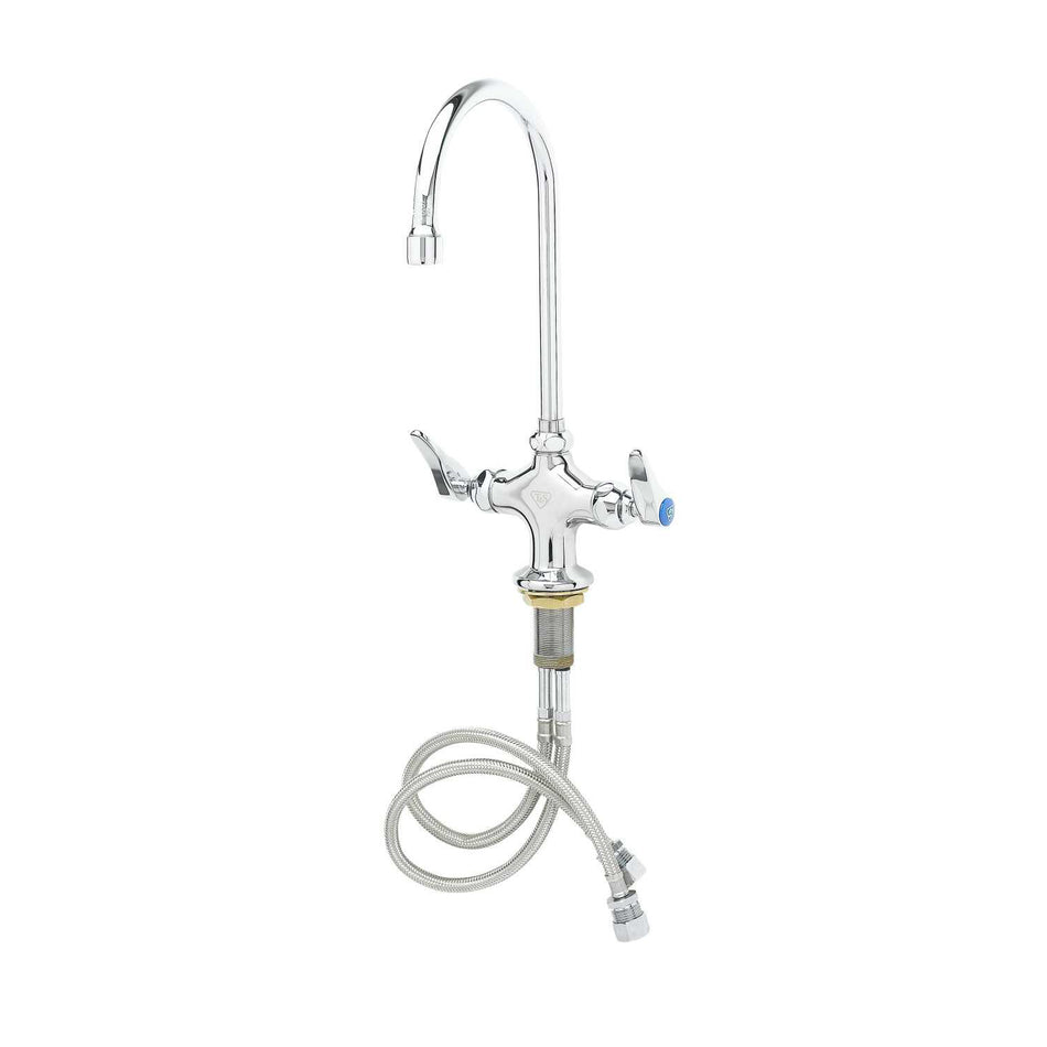 T&S B-0300 Deck Mount Pantry Faucet w/ 5 3/4" Swing Gooseneck Nozzle