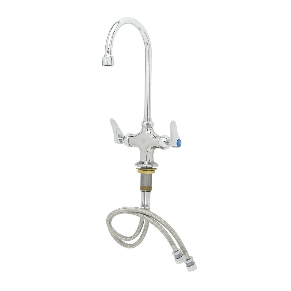 T&S B-0301-01QT-WS Deck Mount Pantry Faucet w/ 6" Swing Gooseneck Nozzle
