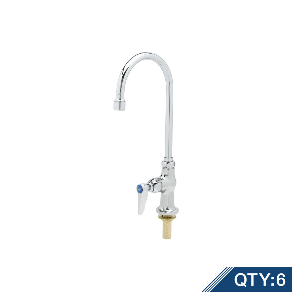 Single Pantry Faucet, Deck Mount, Rigid Gooseneck, Stream Regulator (Qty. 6)