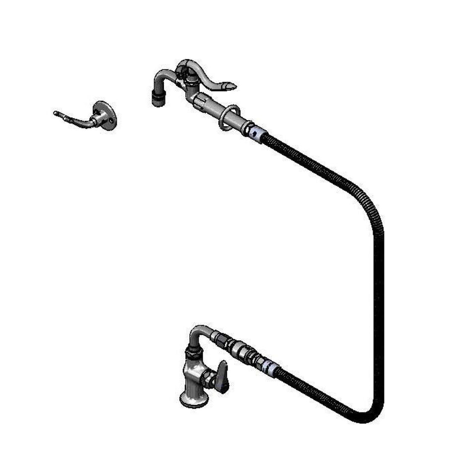 T&S Brass B-0305-PF96H-CR Pot Filler - Ceramas & 96" Flex Hose