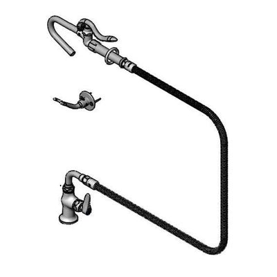 T&S Brass B-0305-PFCR-LVB Single Pantry Faucet - Cerama & Hook Nozzle