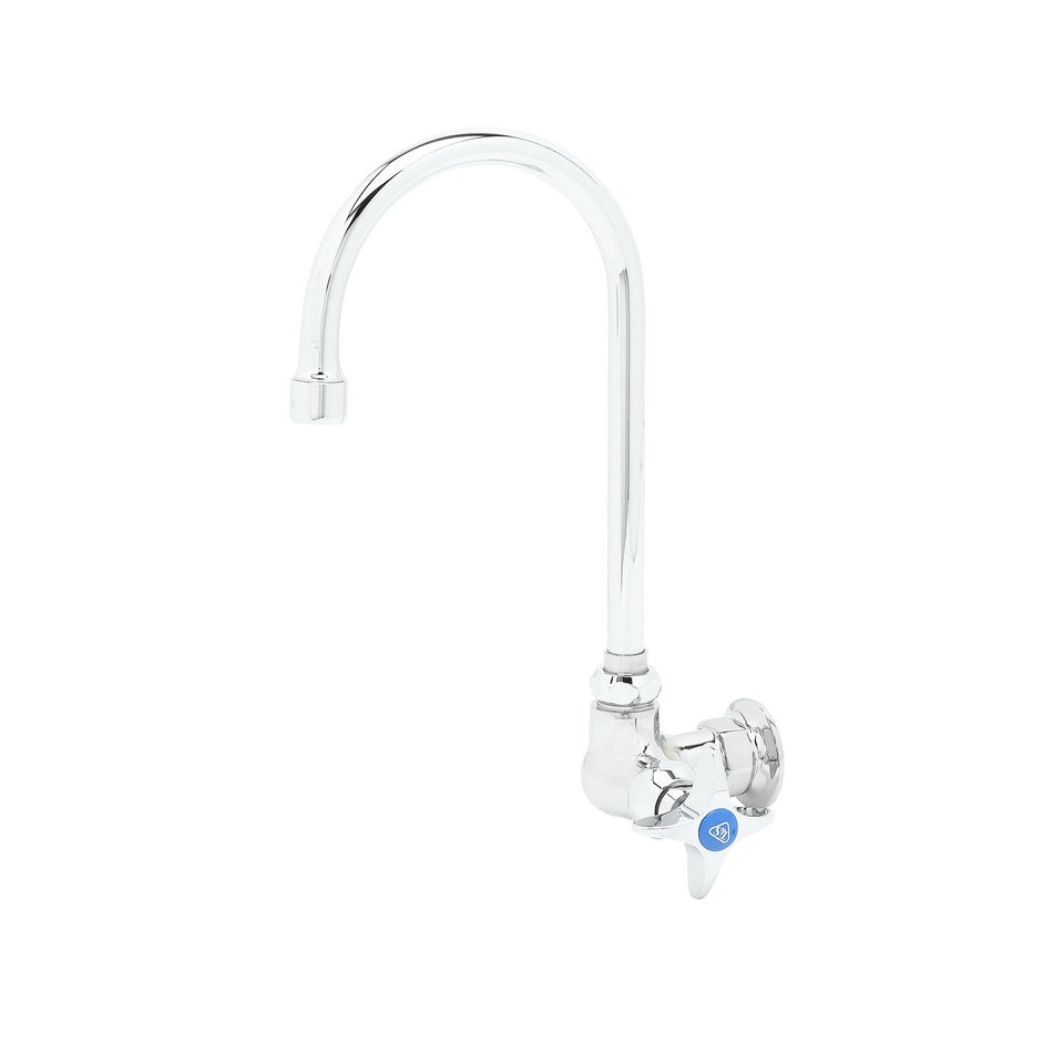 T&S B-0310 Splash Mount Faucet w/ 5 3/4" Swing Gooseneck Nozzle