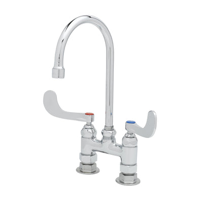 T&S Brass B-0325-WH4 Double Pantry Faucet - 4" Centers & Wrist handles